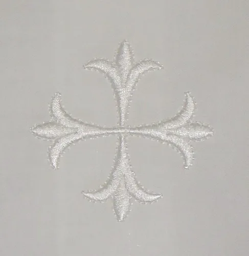 Vista 2 de Integrity Designs Bordado cruzado de tela de altar de lino blanco