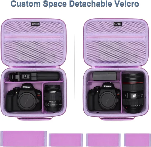 Vista 2 de Funda para Canon EOS T7 R50 R100/Sony Alpha a6400 a6700 Cámara Púrpura