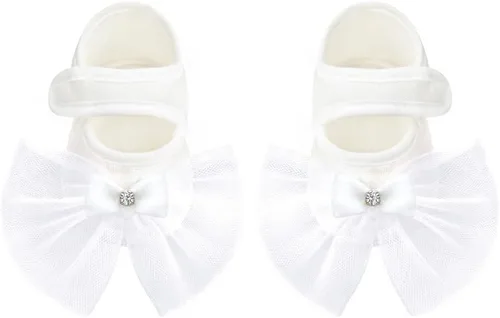 Vista 4 de Lilax Vestido de novia blanco sin mangas de tul de encaje para bebé niña traje de 3 piezas