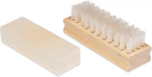 Vista 5 de Angelus Kit completo de limpiador de gamuza de aceite de visón y gamuza Nubuck cepillo y borrador