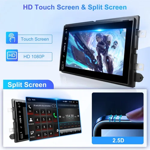 Vista 7 de 2+64G Android 13 Radio de Coche Estéreo para Ford F150/F250/F350 2004-2014, Radio de Coche Estéreo con Pantalla Táctil de 7 Pulgadas 1080P