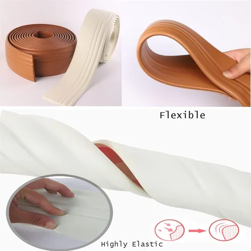 Vista 4 de Tira autoadhesiva para bordes de pared, flexible, extragruesos, protectores de bordes de mesa, protectores de parachoques de seguridad para bebés