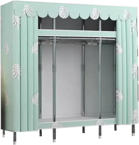 Vista 18 de large closets Portable Wardrobe Closet Thickened Steel Pipe Clothes Closet for Bedroom Hanging Large Closet Lightweight Portable Closet Space-saving