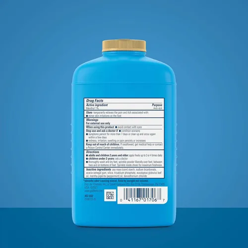 Vista 2 de Gold Bond Polvo para pies medicado 4 oz., Control de olor y alivio de la picazón de máxima potencia