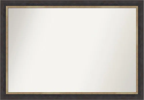 Vista 25 de Amanti Art Espejo personalizado, espejo de baño negro Astor, espejo de pared o espejo de tocador de baño sobre el fregadero (25 x 25 pulgadas)