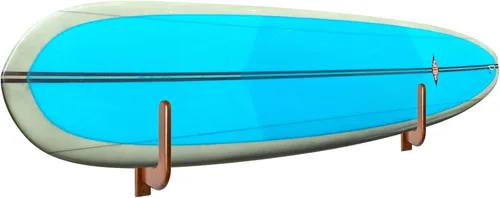 Vista 4 de TESLYAR Soporte de pared para tabla de surf, estante de madera para almacenamiento en pared, ganchos de madera maciza para tabla de surf, tabla