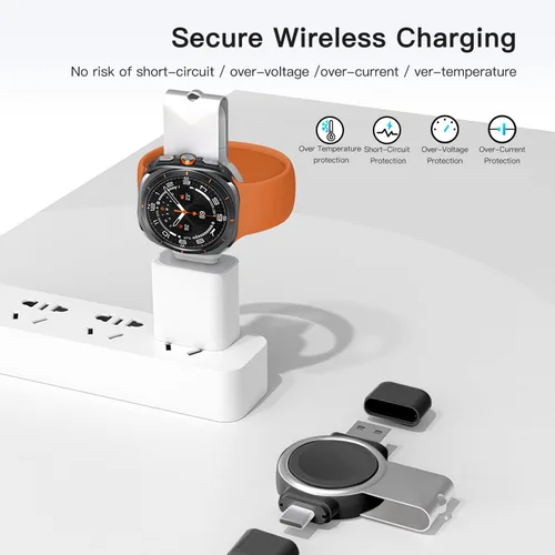 Vista 6 de Cargador portátil para Samsung Galaxy Watch, cargador portátil magnético para Samsung Galaxy Watch Ultra/7/6/6 Classic/5/5 Pro/4/4 Classic, carga