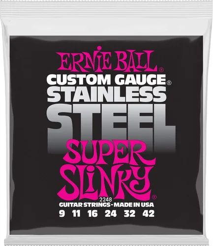 Vista 7 de Ernie Ball Extra Slinky - Cuerdas de guitarra eléctrica de acero inoxidable, calibre 8-38 (P02249)