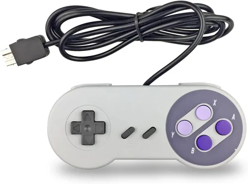 Vista 3 de Jadebones Control con cable Joypad Gamepads para Nintendo Super NES SNES Classic Mini Edition 2017con un cable de extensión de 6ft