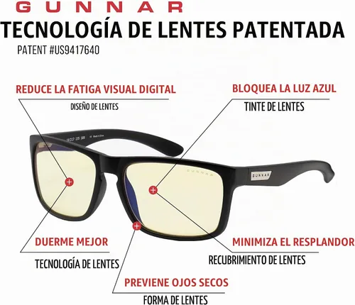 Vista 4 de Gunnar - Gafas prémium para juegos y computadora - Bloquean el 65% - 98% de la luz azul - Intercept