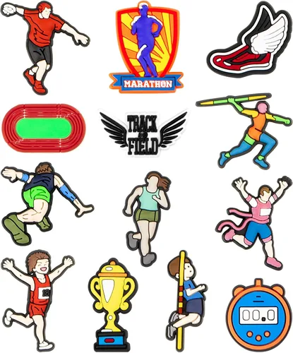 Vista 23 de CUNUEN Cute Charms for Clogs Shoe Decoration Deportes 3D
