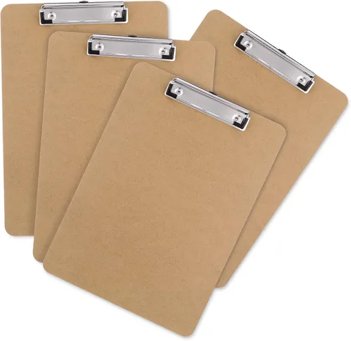 Vista 9 de Portapapeles de Madera, Tamaño Carta, Tablero de Clip de Fibra Dura 8.5x11 para Aula, Estudiantes, Niños, Profesores, Tamaño Estándar A4, 9" x 12.5