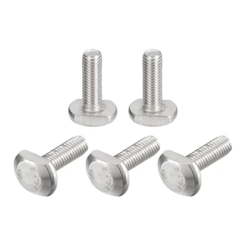 Vista 30 de uxcell Pernos de ranura en T, 5 piezas M5x16mm ranura en T Pernos deslizantes Pernos deslizantes 304 Tornillos en forma de T de acero inoxidable