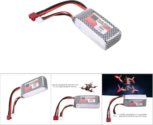 Vista 5 de HERCHR Batería LiPo RC LiPo, batería LiPo 3S 11.1V 1300mAh 4500mAh 5500mAh LiPo Batería recargable LiPo Batería con enchufe T para camiones RC Car