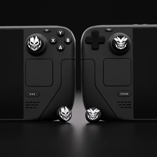Vista 6 de PlayVital Thumb Grip Caps for Steam Deck LCD, Silicone Thumbsticks Grips Joystick Caps for Steam Deck OLED - Fire Demons