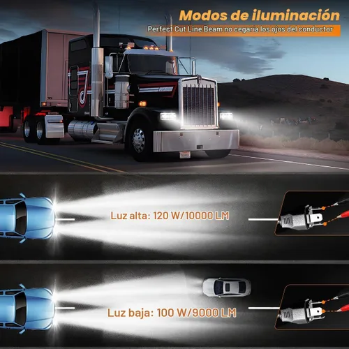 Vista 3 de Faros LED de 4 x 6 pulgadas con certificación DOT, 2 piezas, haz alto/bajo, rectangular, para camiones Kenworth T800, W900, Peterbilt, Oldsmobile