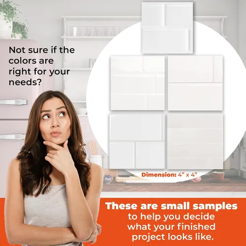 Vista 3 de SMART TILES Protector contra salpicaduras para despegar y pegar, muestra XL, adhesivo 3D para cocina, baño, azulejos de pared