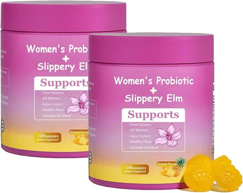 Vista 7 de Her Juicy - Gomitas de probióticos femeninos para mujer, sabor a piña, apoya el equilibrio del pH, la salud intestinal y el sistema inmunológico