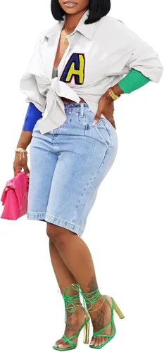 Vista 2 de Camisas con botones para mujer, sexy, estampado de letras Y2K, manga larga, blusa, vestido corto para salir por la noche