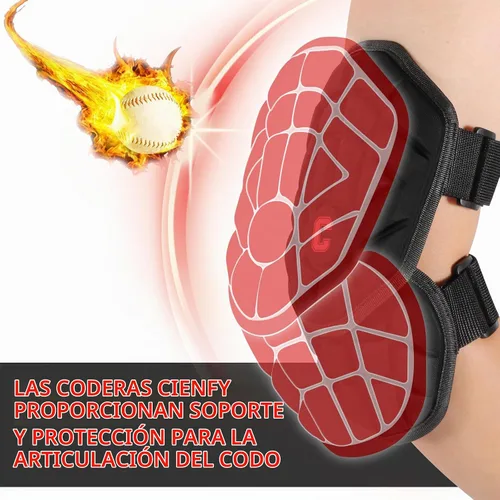 Vista 5 de Cienfy Bat's - Coderas de béisbol para jóvenes y adultos, coderas, protector de antebrazo