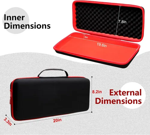 Vista 3 de LTGEM - Funda rígida para Akai Professional MPK Mini Plus - Controlador de teclado MIDI USB - Bolsa de almacenamiento protectora de viaje