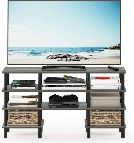 Vista 57 de Furinno 11191BK THE Centro de Entretenimiento Soporte para TV, Negro