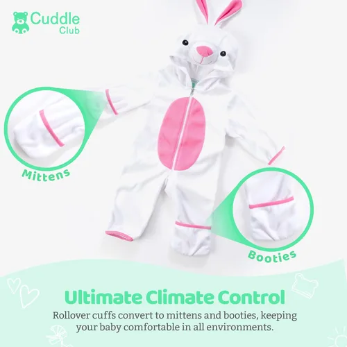 Vista 18 de Enterizo de vellón para bebé, rómper de una sola pieza con capucha para niños, ropa para exteriores, chaqueta infantil