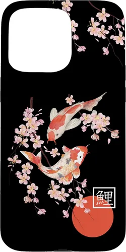 Vista 31 de Cherry Blossom Koi Carp Fish Japanese Sakura Graphic Art Case for iPhone 17
