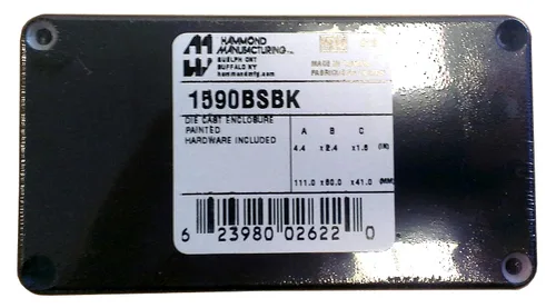 Vista 7 de Hammond Manufacturing 1590B DIECAST Caja 4.4X2.3X1.1 Plateado