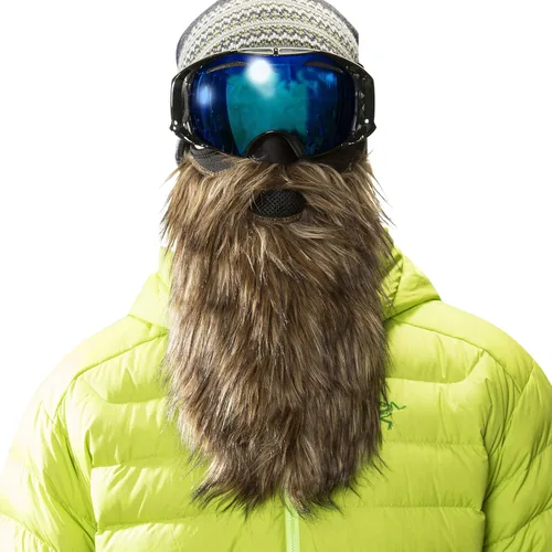 Vista 13 de Máscara de esquí Beardski marrón (Brown Mocha)