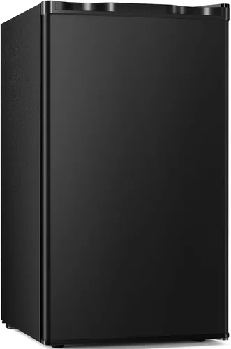 Vista 16 de Antarctic Star Mini refrigerador de 1.6 pies cúbicos con congelador, refrigerador pequeño y compacto con puerta reversible individual, estantes