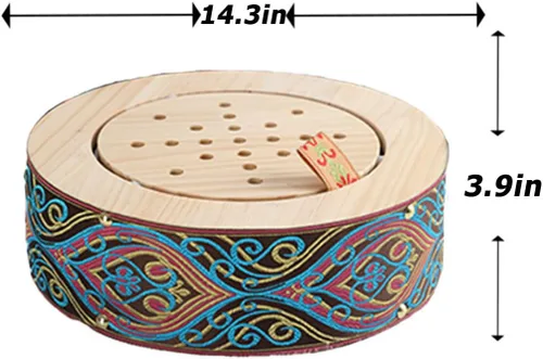 Vista 6 de Caja de quemador de cono Moxa sin humo, juego de taburetes de moxibustión de madera Silla, bandeja resistente al calor, para caderas, cintura