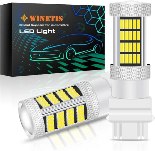 Vista 13 de Recién actualizado T25 cuña 3156 3157 focos LED, luces de señal de giro amarilla ámbar, 3157A 3457NA 4157NAK 5702AK 360° súper brillante 3156A 3056