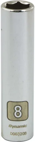 Vista 3 de Herramientas Dinámicas d003204 1/4" Drive 6 Punto Metric Socket con 4 mm Deep de longitud
