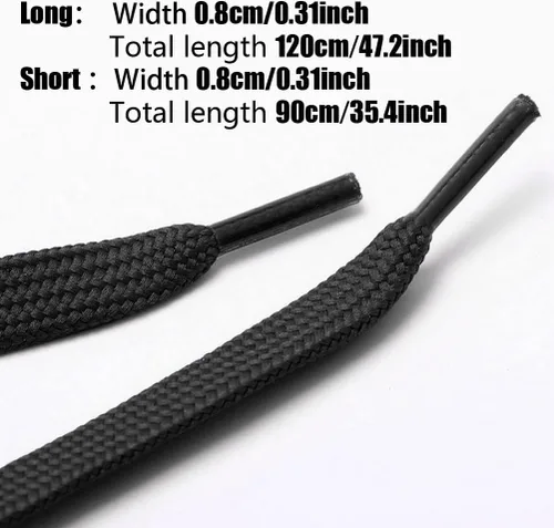 Vista 2 de Pimoys 4 Pairs Shoe Laces, 516'' Flat Shoe Laces Athletic Shoelaces for Sneakers