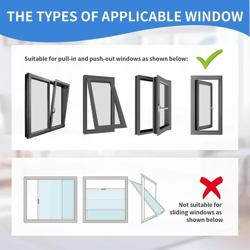 Vista 3 de FSEN Kit de sellado portátil para ventana de CA, barrera de ventana de alta resistencia con orificio ajustable, impermeable sin taladros y ajuste