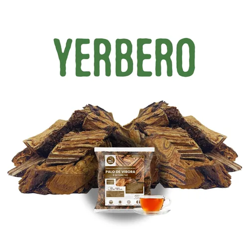 Vista 6 de Yerbero - Paquete de 2 piezas - Palo De Víbora 1LB (15.98 oz) + Quina Roja 1LB (15.98 oz) Duo Tes Herbales De Árbol De La Víbora y corteza