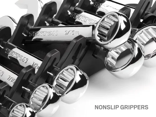 Vista 3 de TEKTON Soporte de llave combinada rechoncha de 8 herramientas (negro) ORG21108 Fabricado en Estados Unidos
