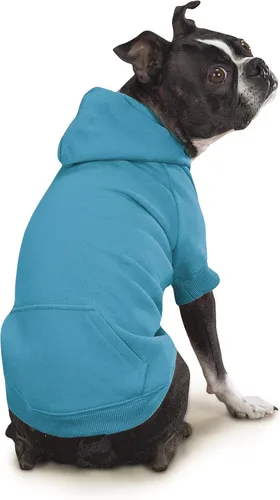 Vista 3 de Sudadera con capucha básica de poliéster/algodón de Zack & Zoey, XS, bluebird
