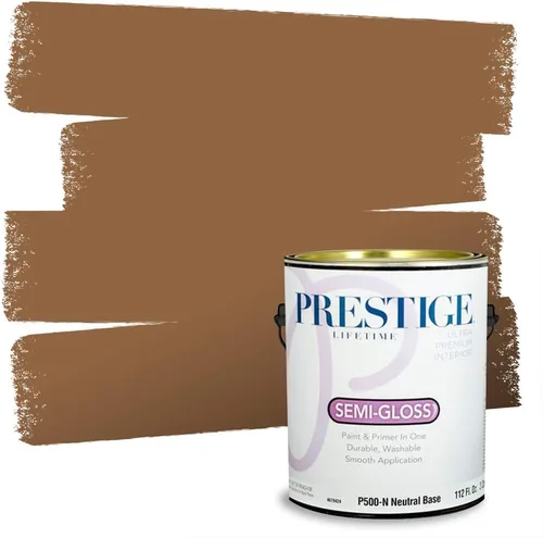 Vista 44 de Pintura 2 en 1, para primera mano y para exterior, de Prestige Paints, E100-N-1120BM