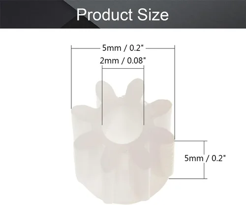 Vista 2 de Othmro Engranajes de plástico 8 dientes modelo 082A engranaje de reducción engranajes de gusano de plástico para RC coche robot motor