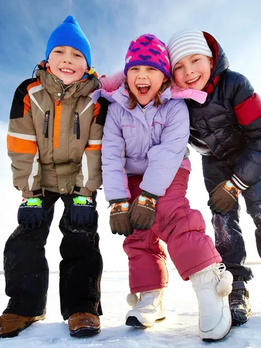Vista 2 de 2 pares de guantes de invierno para niños, guantes de esquí impermeables para niños y niñas, guantes de nieve, accesorio cálido para esquí, patinaje