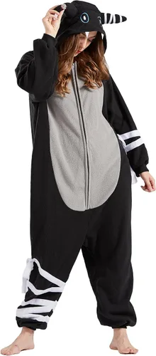 Vista 3 de DELEY Unisex Bandage Cat Costume Adult Onesie, One Piece Pajamas, Halloween Cosplay Costumes Homewear Jumpsuit