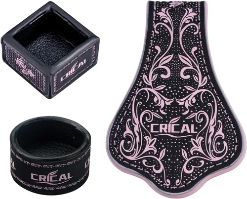 Vista 14 de CRICAL Magnetic Pool Chalk Holder, Leather Billiard Chalk Accessory Black Blue