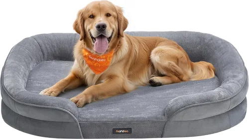 Vista 7 de Feandrea - Cama ortopédica para perros, sofá para perros de 30 pulgadas con funda extraíble lavable Medium Pet Sofa with Egg Crate Foam, Comfy