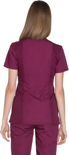 Vista 2 de Cherokee Women's Workwear Originals Mock Wrap Scrubs Shirt