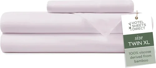 Vista 33 de Hotel Sheets Direct - Juego de sábanas 100% viscosa derivada de bambú tamaño individual - sábanas refrescantes con 1 funda de almohada