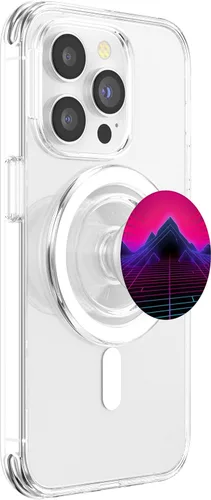 Vista 3 de Retrowave - PopSockets MagSafe PopGrip de los años 80 Vaporwave Dark Synthwave para iPhone