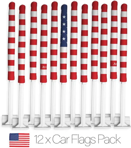 Vista 140 de Paquete de bandera de coche de la Copa del Mundo 2022 de Gales, bandera americana para carros, decoración de automóviles, pancarta pequeña