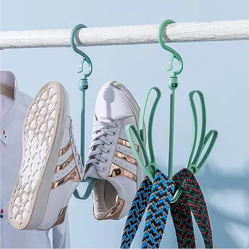 Vista 5 de 6 ganchos para zapatos, organizador de zapatos colgante, estante para zapatos colgante, colgador de secado de zapatos, gancho organizador en seco